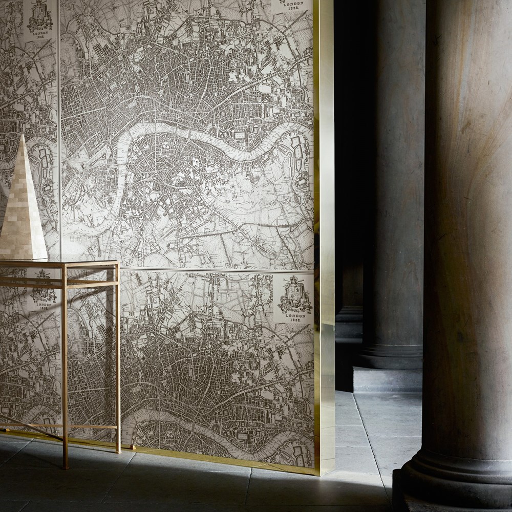 London 1832 Wallpaper 312623 by Zoffany in Silver Grey